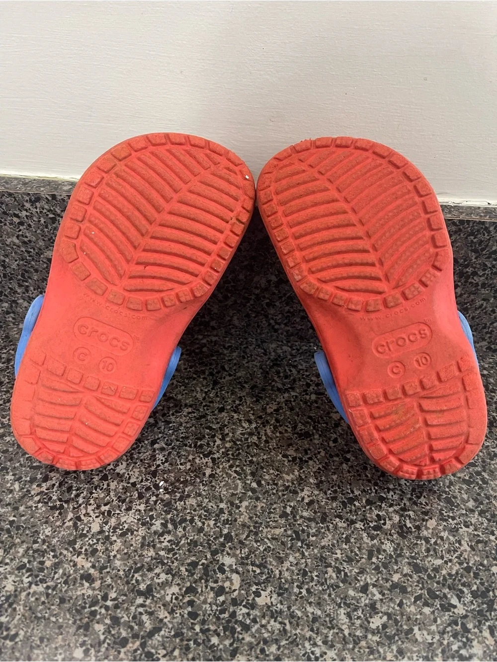 Crocs Marvel All Terrain Shoes Kids Size 10 Spiderman Clog Slip On Red Blue
